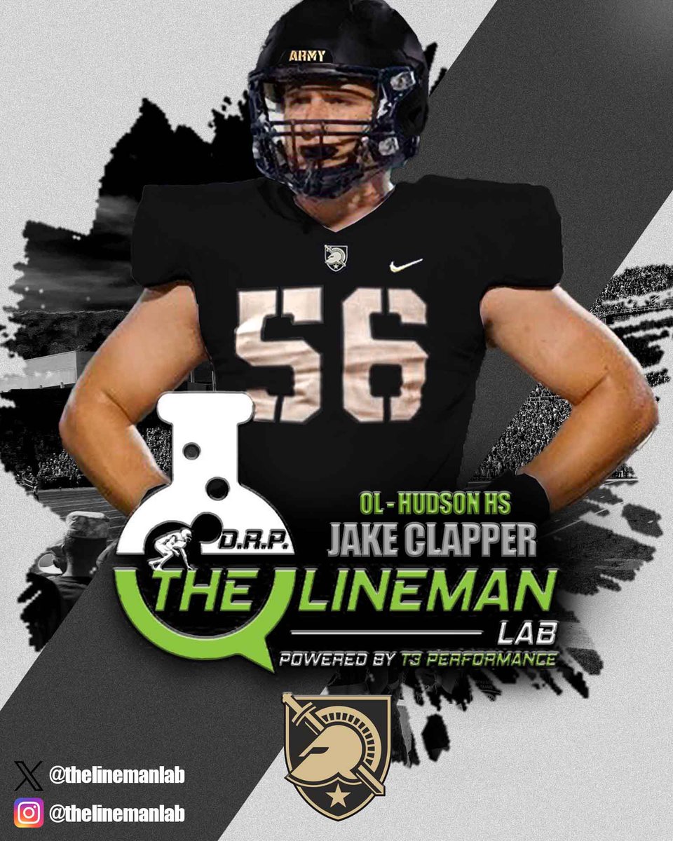 The Lineman Lab™️ (@thelinemanlab) on Twitter photo Congrats to 2025 OL from Hudson High School: Jake Clapper on his commitment to Army West Point! <a href="/ArmyWP_Football/">Army Football</a> <a href="/JakeClapper6/">Jake Clapper</a> <a href="/football_t3/">T3 Football</a> <a href="/DaleRodick/">Dale Rodick II</a>
#ThelinemanLab🧪 Congrats to 2025 OL from Hudson High School: Jake Clapper on his commitment to Army West Point! <a href="/ArmyWP_Football/">Army Football</a> <a href="/JakeClapper6/">Jake Clapper</a> <a href="/football_t3/">T3 Football</a> <a href="/DaleRodick/">Dale Rodick II</a>
#ThelinemanLab🧪