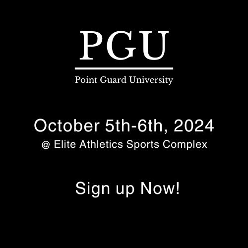 🏀 Point Guard University is back! 🏀

Join us Oct 5-6 for a weekend of intense training. This year, we're adding 4 extra hours of instruction PLUS you'll get exclusive PGU gear (T-shirt &amp; shorts)! 

Spots are limited-Register Now!

#PGU #CourtLife #3rdibasketball