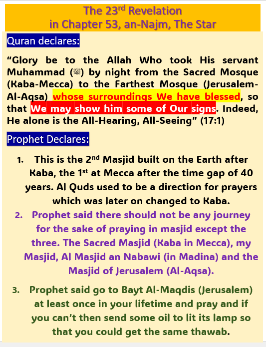 creterion's tweet photo. 23rd Revelation in Chapter 53 of #Quran
#AlAqsa #jerusalem #israel #Palestine #Telaviv (Lod airport till 1973, now David Ben-Gurion BUT how will you hide from #jesusgrandreturn, changing the names🤔
#ThursdayWisdom
#thursdaymotivation
#ThursdayThoughts
#WednesdayMotivation https://t.co/IgrfQGTCde
