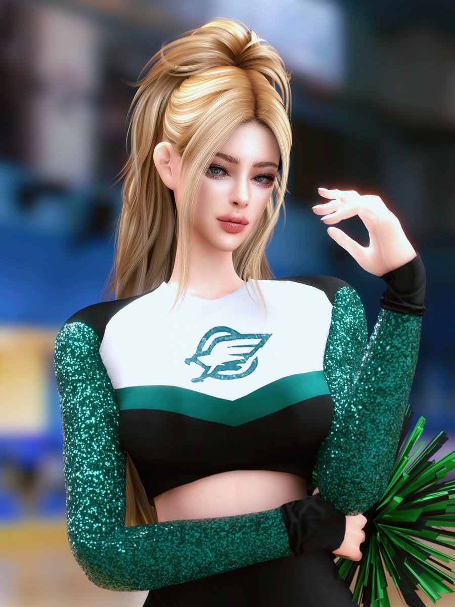 Bongddi's tweet image. 샐러님 합작 참여했어여
치어리더😆
#심즈4 #Sims4