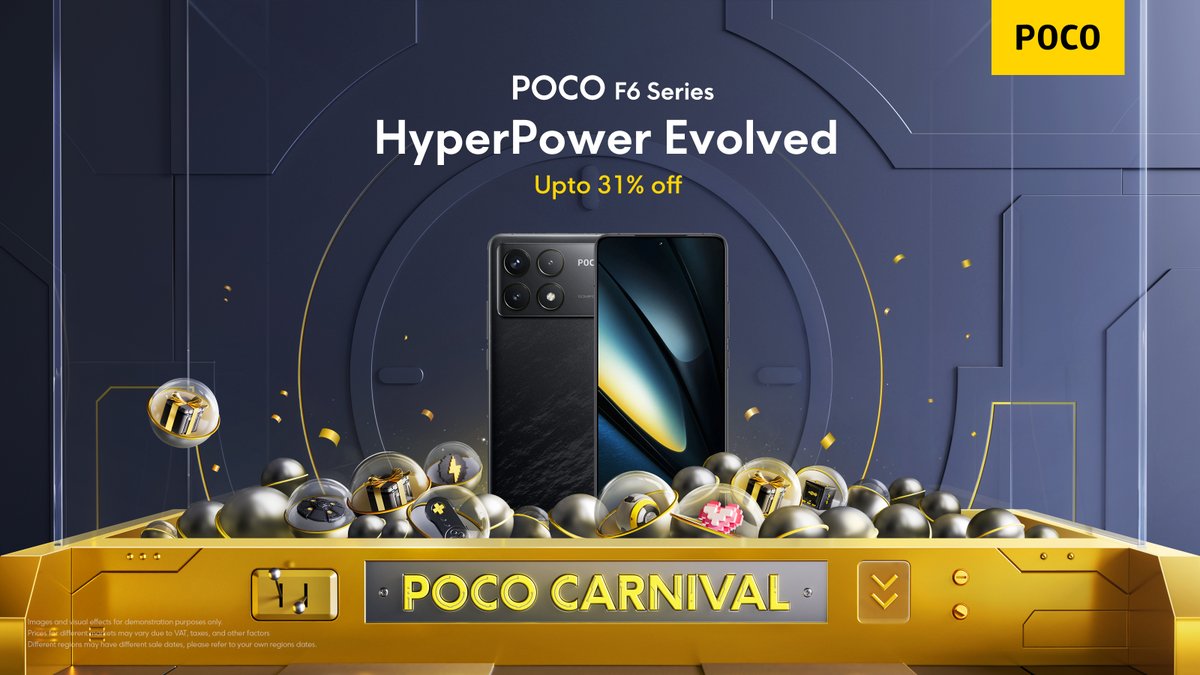 pocouk's tweet image. Huge discounts on our #POCOF6Series smartphones. 

Discover all the amazing #POCOCarnival offers here: bit.ly/4dy4yr8