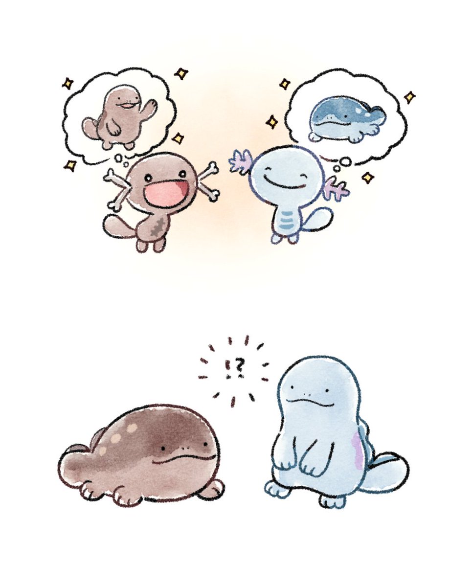 ki_nushi's tweet image. ドオーになりたいウパーとヌオーになりたいパルデアウパー
#ポケモンイラスト