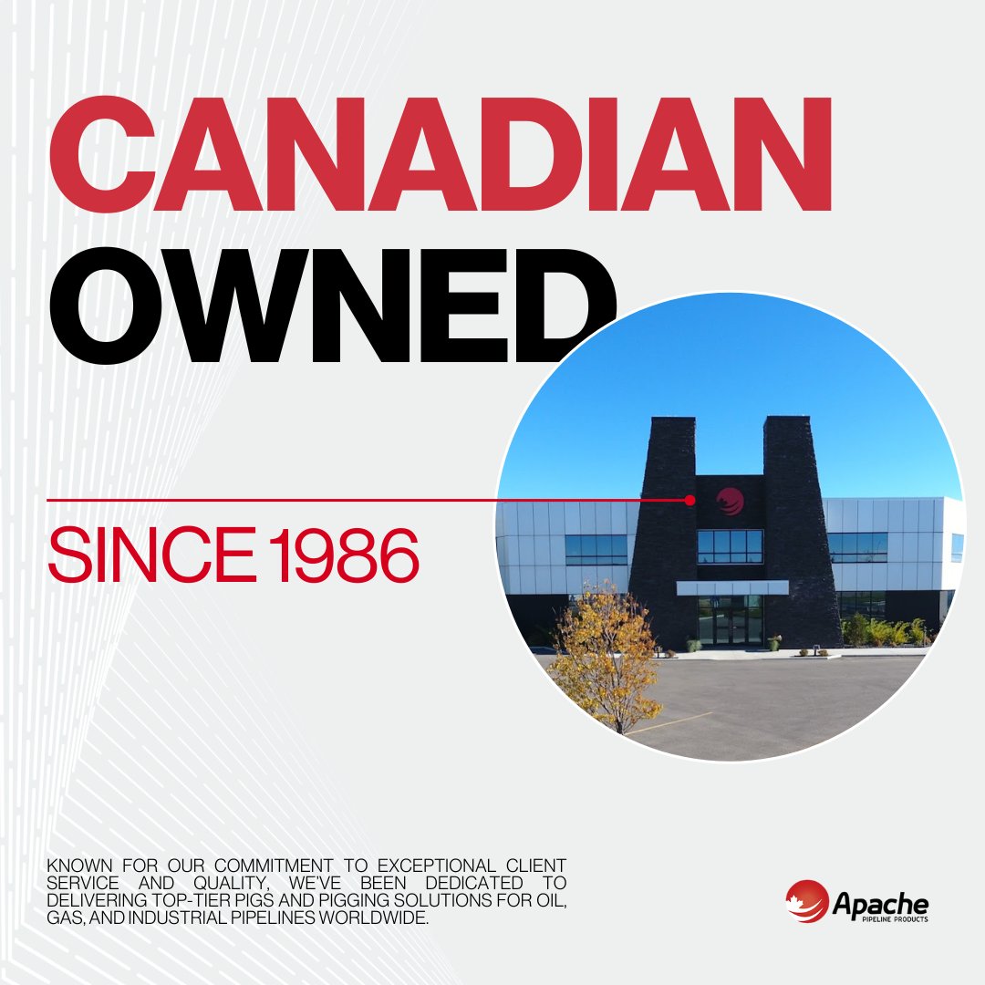 apachepipeline's tweet image. Since 1986, we’ve been a global leader in manufacturing pipeline cleaning and maintenance equipment and are committed to delivering top-tier performance and unbeatable service.
Learn more about our rich Canadian history at apachepipe.com.