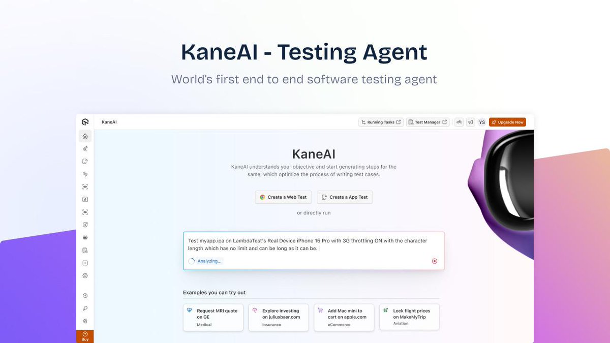 vilakshan74's tweet image. No-code test automation? It’s here with #KaneAI by #LambdaTest. Convert natural language into executable scripts and integrate seamlessly with your DevOps pipeline.
