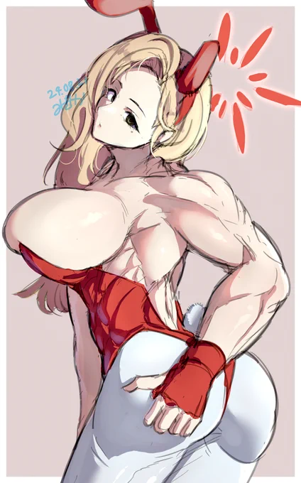 バニーの日だったけどまだアケミ描けとらんなぁ…せや!で生まれた絵 