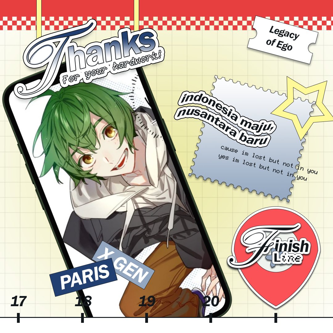 Untuk tanah airku tercinta. Aku, Shuu Iura, bersama Legacy Of Ego, berkomitmen akan selalu kobarkan semangat juang Pancasila. 𝘋𝘪𝘳𝘨𝘢𝘩𝘢𝘺𝘶 𝘐𝘯𝘥𝘰𝘯𝘦𝘴𝘪𝘢𝘬𝘶 𝘬𝘦-79! 𝘐𝘯𝘥𝘰𝘯𝘦𝘴𝘪𝘢 𝘔𝘢𝘫𝘶, 𝘕𝘶𝘴𝘢𝘯𝘵𝘢𝘳𝘢 𝘉𝘢𝘳𝘶!! 🇲🇨