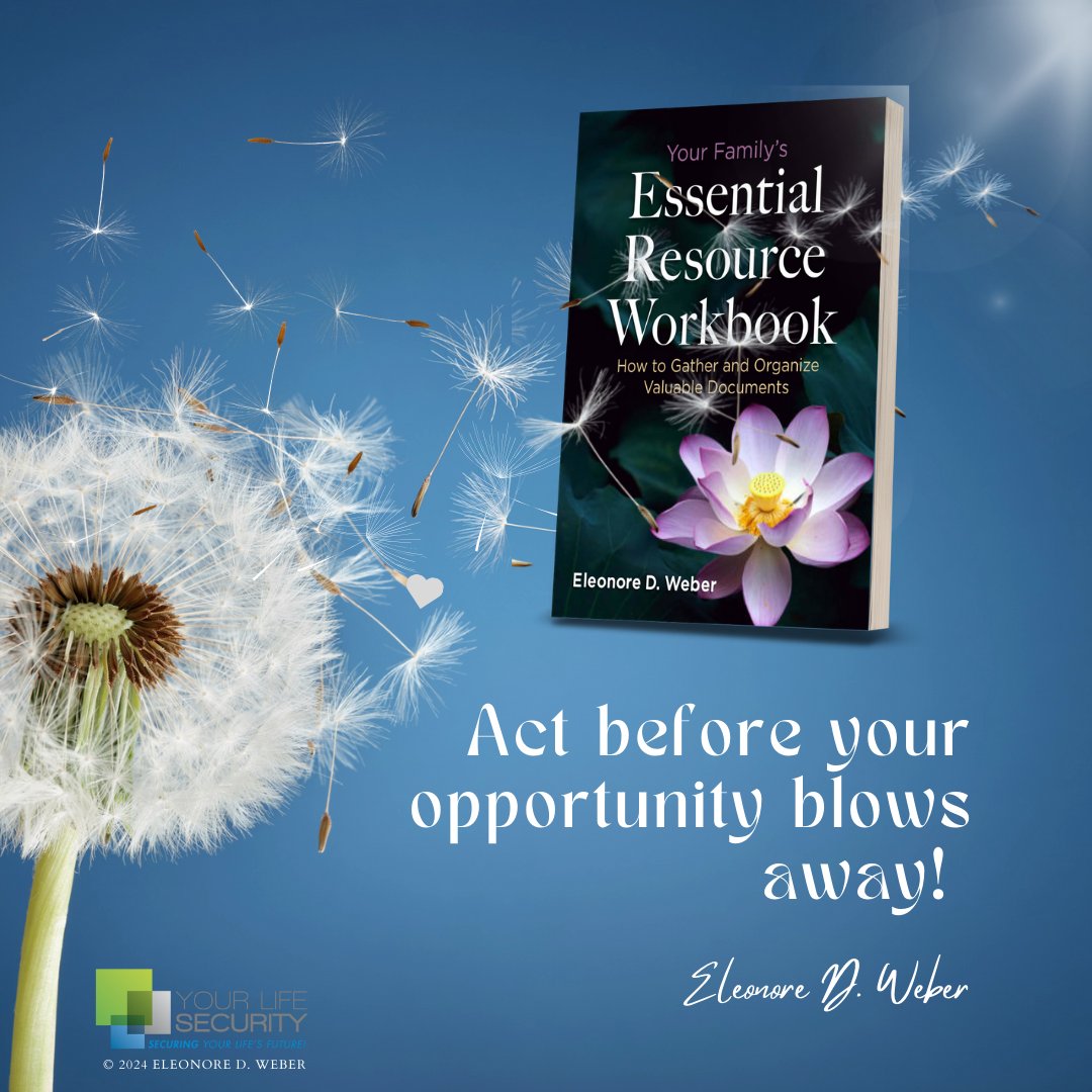 Don’t let your chance to secure your family's future drift away. Take action now with the Your Family's Essential Resource Workbook and ensure your legacy is protected!

Order now: bit.ly/FamilyResource…
#EstatePlanning #FamilyLegacy #SecureYourFuture #PlanAhead