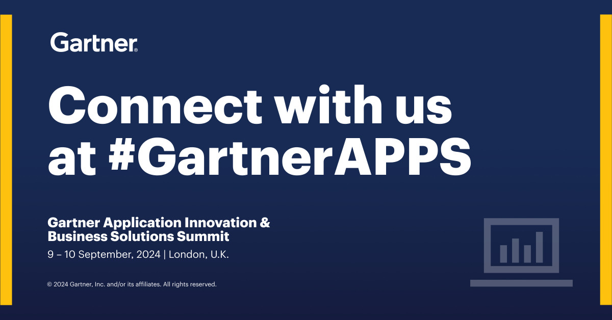 Apollo GraphQL is excited to be a sponsor at this year's Gartner AIBS Summit in London, Sept 9-10! Interested in attending? Use Apollo's discount code “APPS27IEDC” to save €400 on the standard price. gtnr.it/3MzGAzX

#gartnerapps