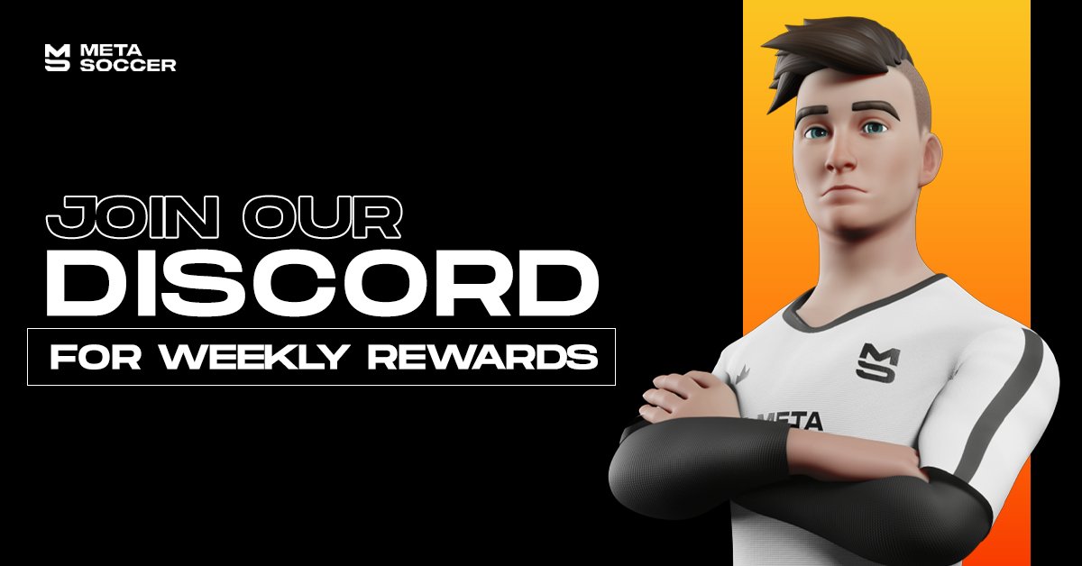 Not on our Discord yet? Join now! 

Many members are winning amazing rewards every week. Plus, you can boost your Zealy ranking by participating in mini activities. Don’t miss out!

metasoccer.com/discord
