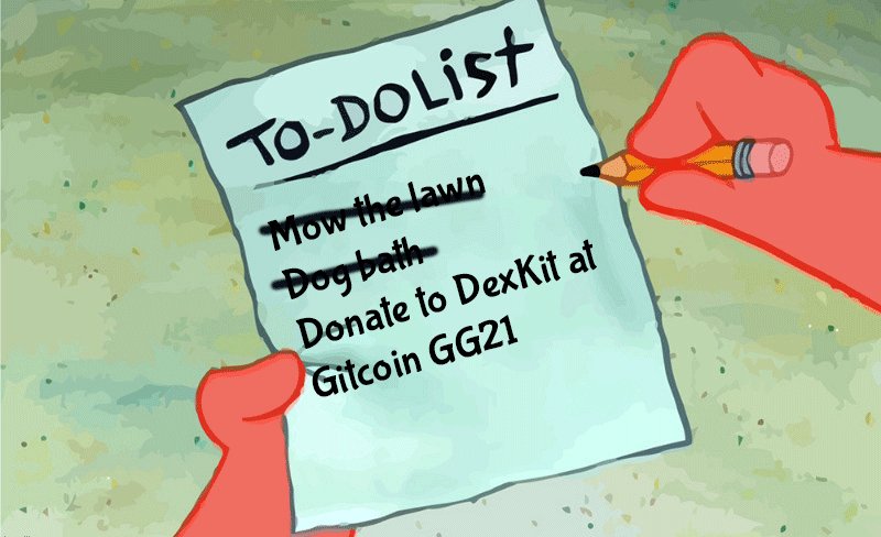 dexkit's tweet photo. Today is the last day to donate to us at #GG21 sponsored by @gitcoin.
Our goal: To improve DexAppBuilder and keep it as a public good, free to use and always updated.
Any amount is welcome, what matters is your participation https://t.co/tmNsb6ORxc