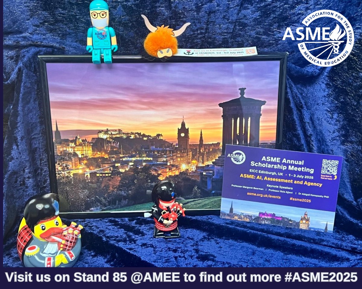 📢We are so excited to be exhibiting at #AMEE2024. Visit us on stand 85 to find out more about ASME,  our special conf discounted member rates and take a little piece of Scotland with you as we launch #ASME2025 <a href="/EICC/">EICC</a> <a href="/gabs_finn/">Prof. Gabrielle Finn</a>  #MedEd #Edinburgh #healthprofessionseducation