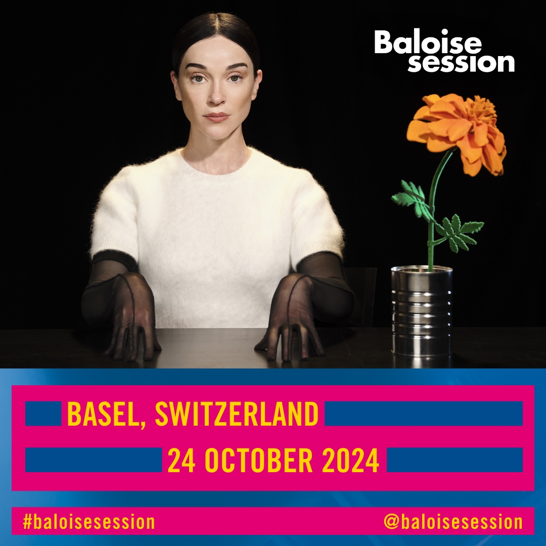 st_vincent's tweet photo. switzerland - see you in october
tickets on sale wed. 28 august at 8am CET
https://t.co/aA4l2Ci0oq

#baloisesession https://t.co/3DDwDn8Cz1