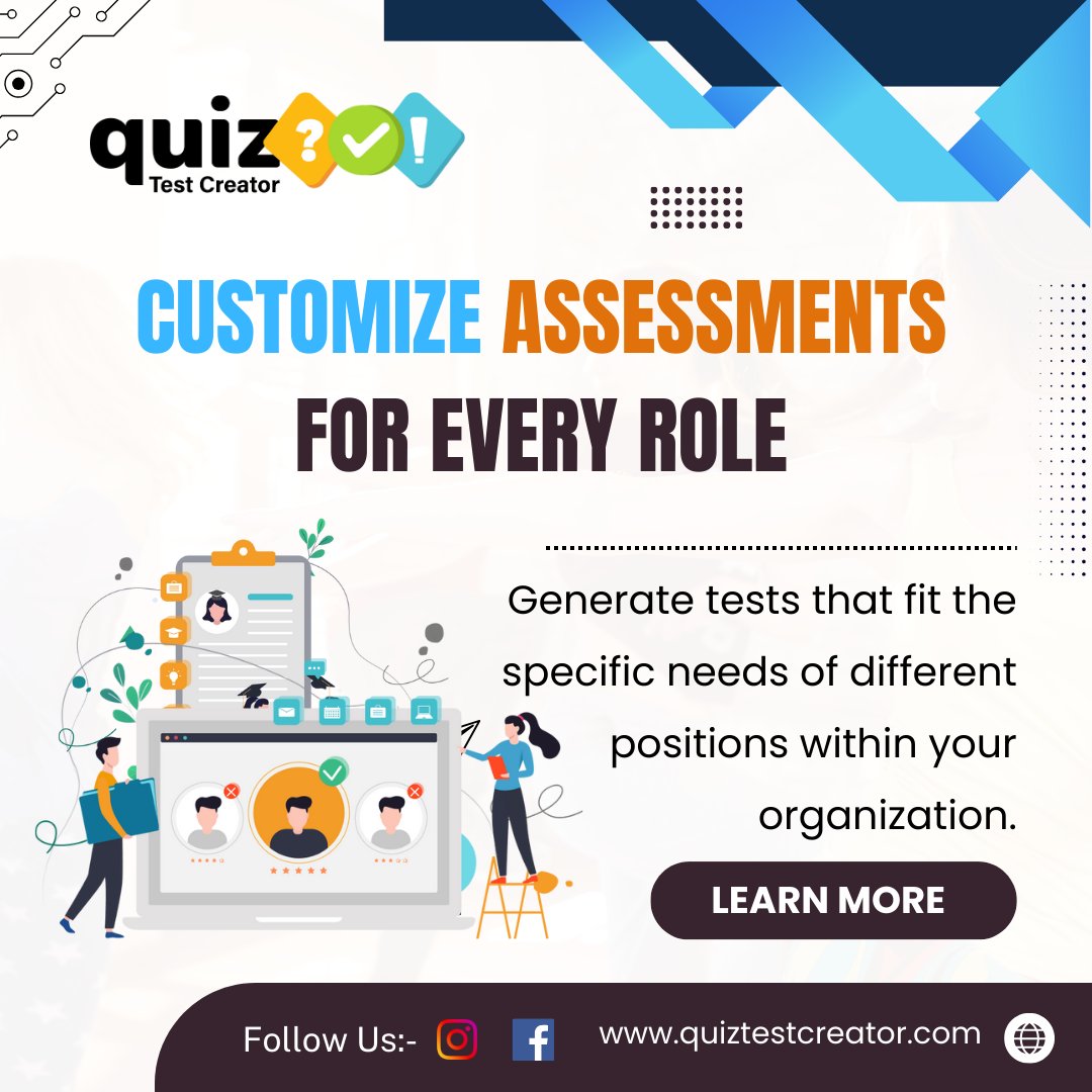 QuiztestCreator's tweet image. Create assessments effortlessly with Quiz Test Creator 📝

Take the action -Sign Up Now!  Visit Now: quiztestcreator.com

#TailoredAssessments #OptimizeHiring #CustomTests #WorkplaceEfficiency #RoleSpecific #HRTech #TargetedEvaluation #JobFit #QuizTestCreator
