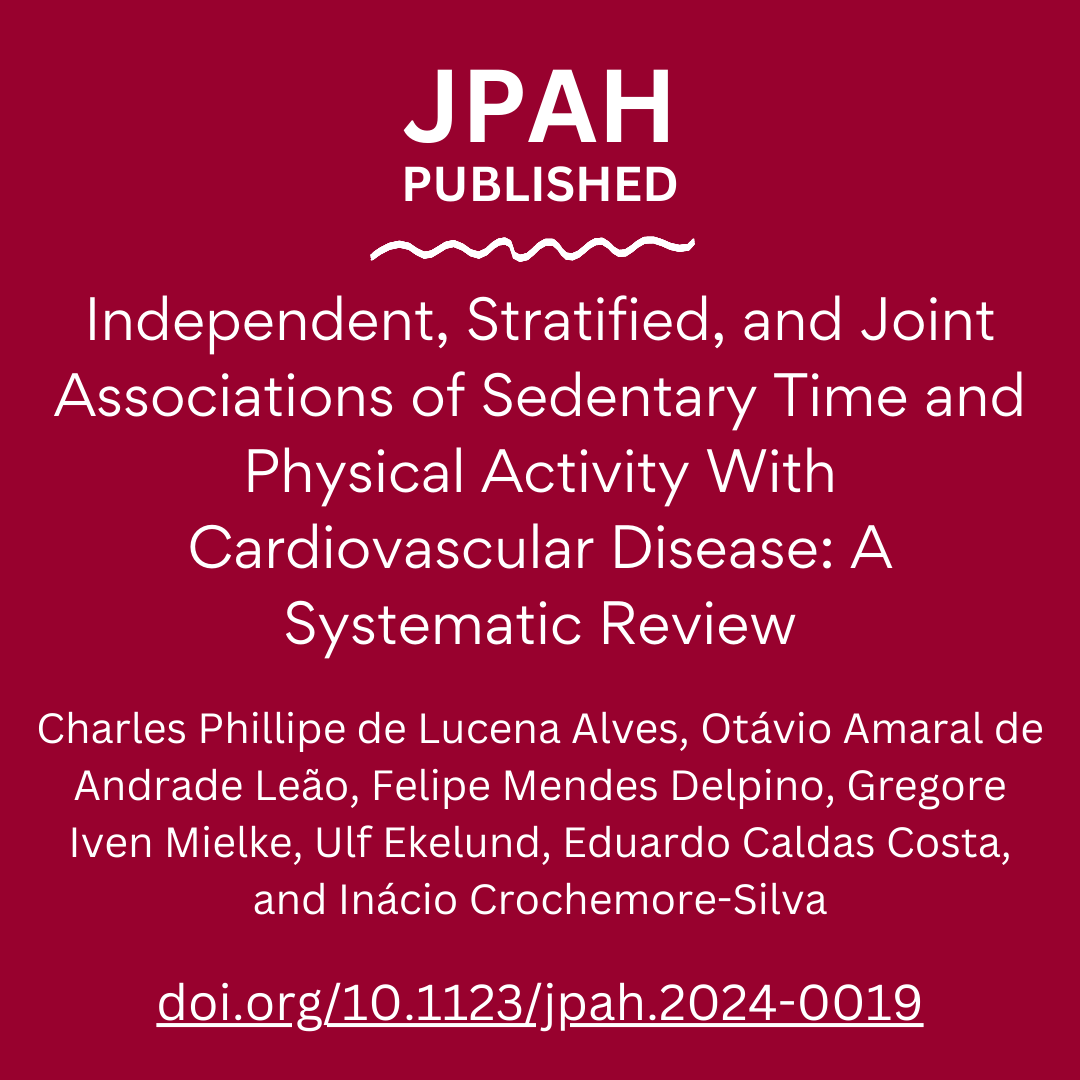 JPAHjournal's tweet photo. 'Move more' may be a consistent message, but definitions, assessments &amp; analytics investigating the relationship between sedentary time, #physicalactivity &amp; #heart disease are less so; with implications for public health messaging https://t.co/zP7AtAzeq0 

Currently 🆓to read https://t.co/LmYfgUQ32l