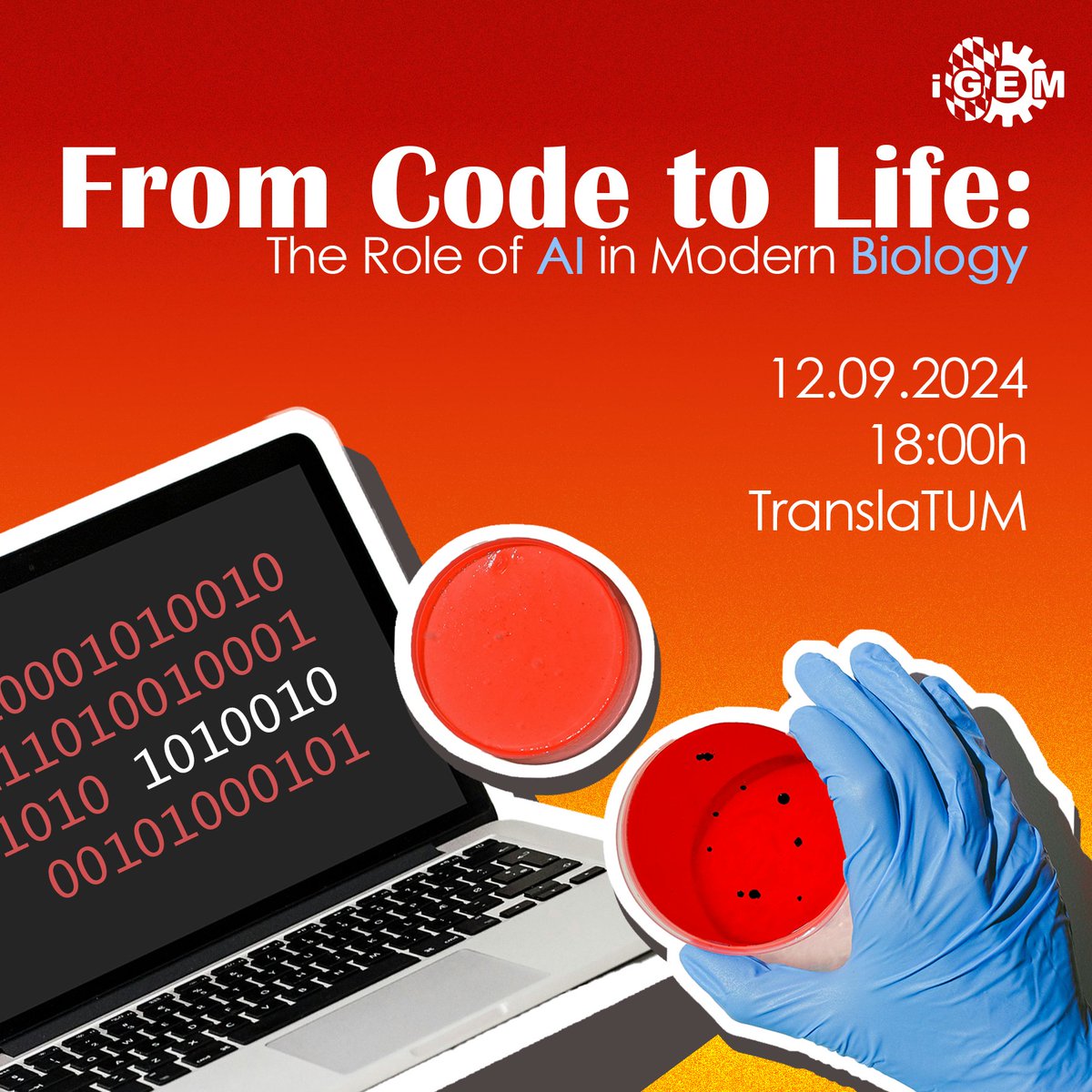 iGEM Munich (@igem_munich) on Twitter photo ๐
Save the date! On September 12th at 18:00, weโre hosting a discussion panel: "๐๐ฟ๐ผ๐บ ๐๐ผ๐ฑ๐ฒ ๐๐ผ ๐๐ถ๐ณ๐ฒ - ๐ง๐ต๐ฒ ๐ฅ๐ผ๐น๐ฒ ๐ผ๐ณ ๐๐ ๐ถ๐ป ๐ ๐ผ๐ฑ๐ฒ๐ฟ๐ป ๐๐ถ๐ผ๐น๐ผ๐ด๐" at TranslaTUM. Stay tuned for our line-up of fascinating scientists and panellists! ๐
Save the date! On September 12th at 18:00, weโre hosting a discussion panel: "๐๐ฟ๐ผ๐บ ๐๐ผ๐ฑ๐ฒ ๐๐ผ ๐๐ถ๐ณ๐ฒ - ๐ง๐ต๐ฒ ๐ฅ๐ผ๐น๐ฒ ๐ผ๐ณ ๐๐ ๐ถ๐ป ๐ ๐ผ๐ฑ๐ฒ๐ฟ๐ป ๐๐ถ๐ผ๐น๐ผ๐ด๐" at TranslaTUM. Stay tuned for our line-up of fascinating scientists and panellists!