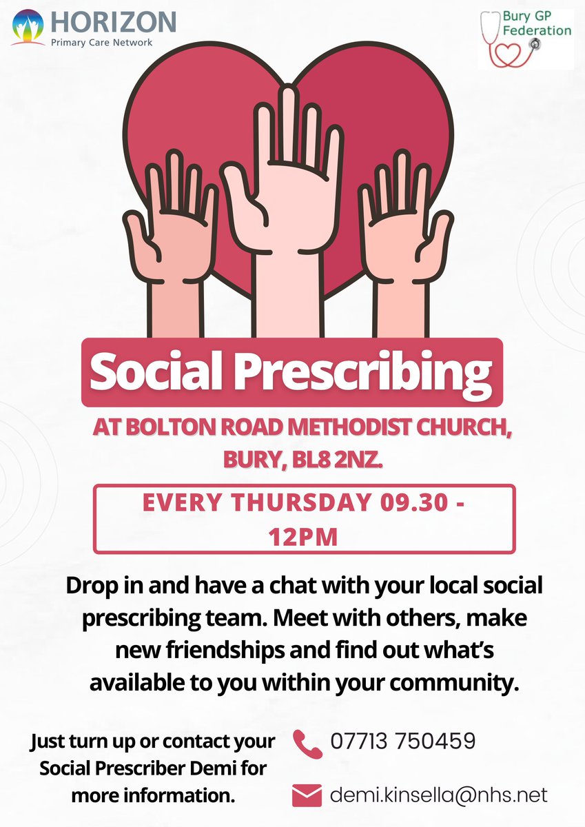 older_team's tweet photo. Demi's drop tomorrow! ⬇️

Pop in and have a chat at Bolton Road Methodist Church, to see what support is available to you.

Join Demi tomorrow between 09.30 and 12. https://t.co/SWR59lmSDJ