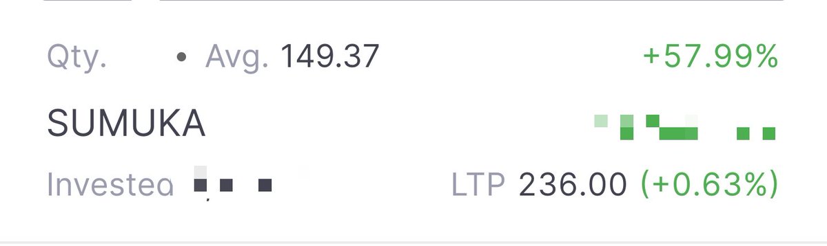 tradingwithps's tweet photo. #SUMUKA
149 to 236🚀🚀🚀
0.6% UP today 🫶🫶
Running profit 58% 💚💚
Holding days 293 days
Disc : holding from 149 level
Not a recommendation for buy or sell
#microcap #MULTIBAGGER #LONGTERM https://t.co/shgnPlBdU2