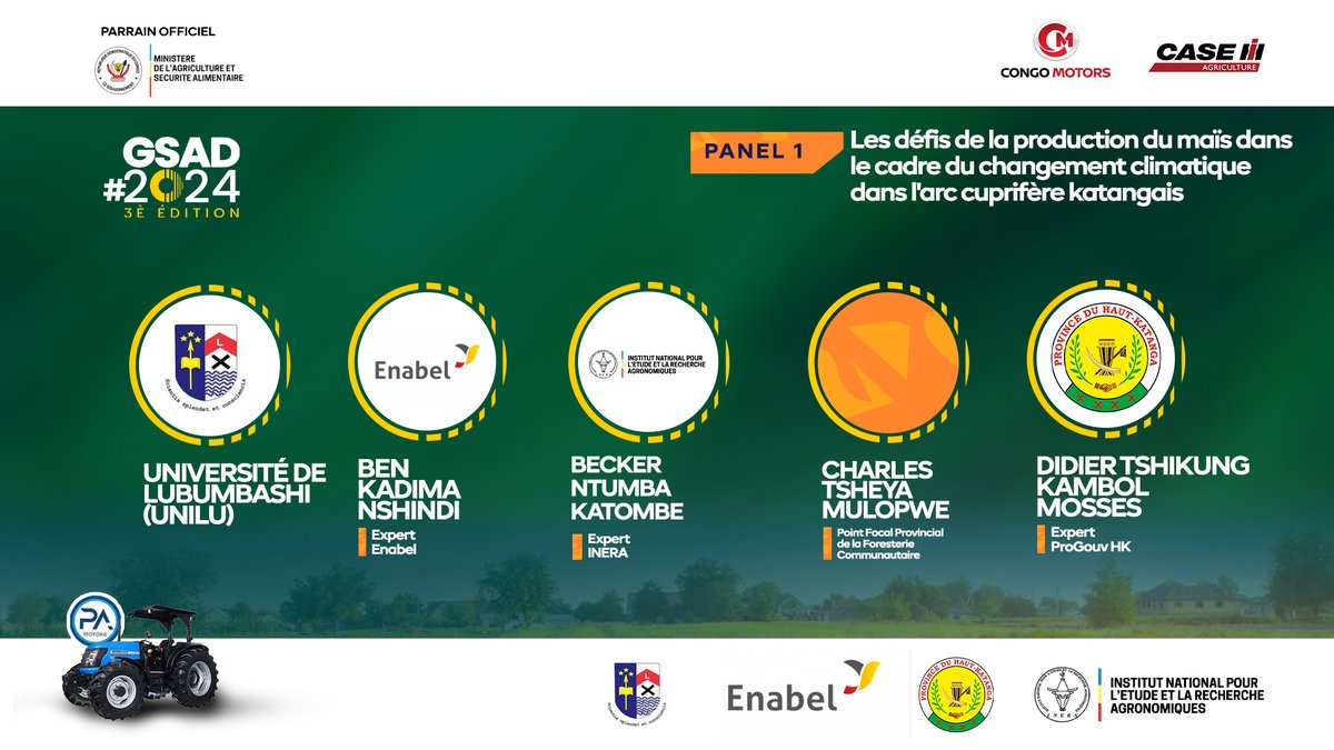 Début du Premier Panel qui tourne autour  “des défis de la production du maïs dans le cadre du changement climatique dans l'arc cuprifère katangais” !

Rejoignez-nous au Pullman Grand Karavia pour prendre part à ces assises !

#GSAD2024 #Live #Agribusiness