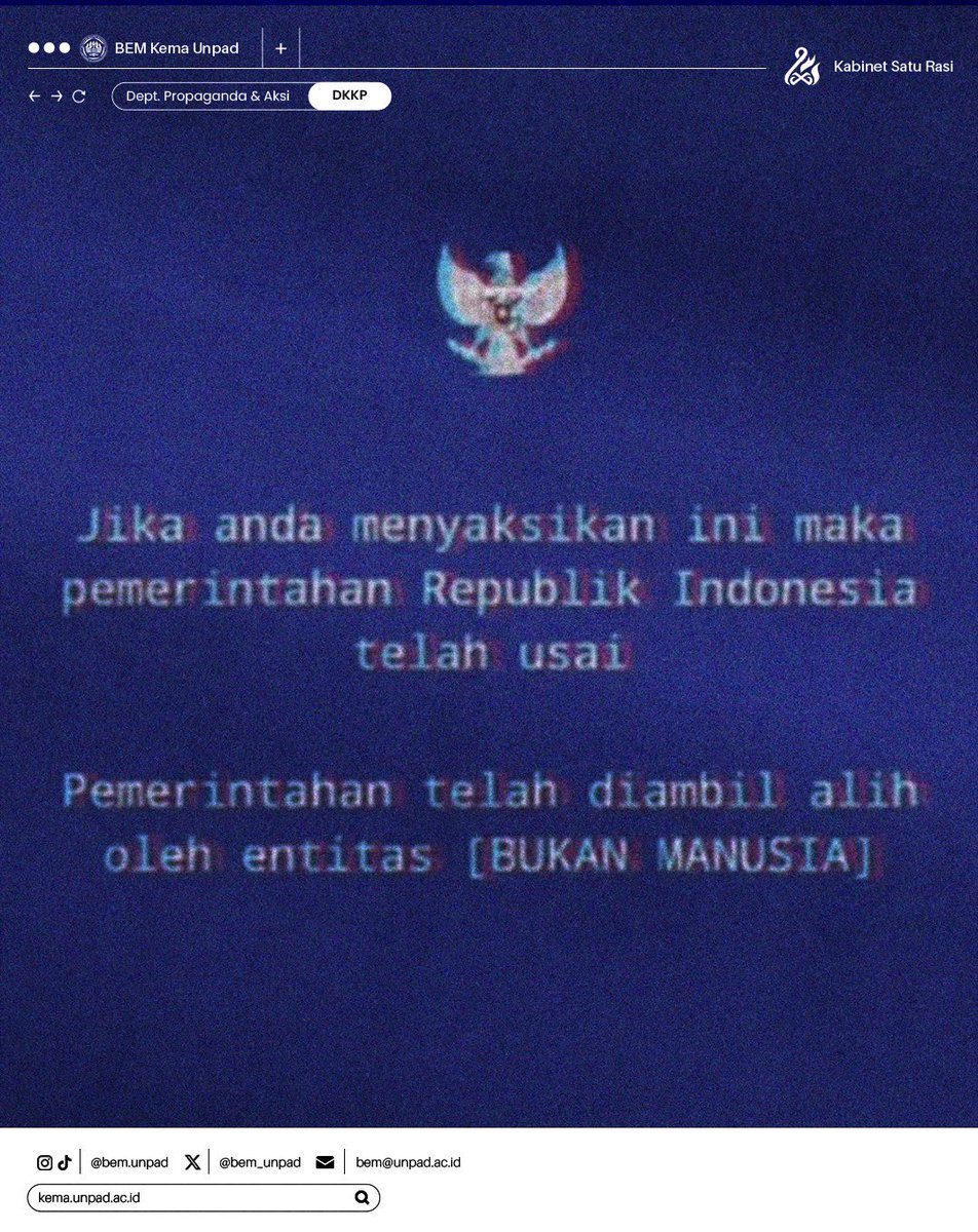 RAPATKAN BARISAN SELURUH ELEMEN MASYARAKAT SIPIL,
SUDAH SAATNYA KITA BERSATU MENGHENTIKAN KEJAHATAN NEGARA YANG TERSTRUKTUR

#OrdeReformati #KonstitusiDikebiri #KawalPutusanMK