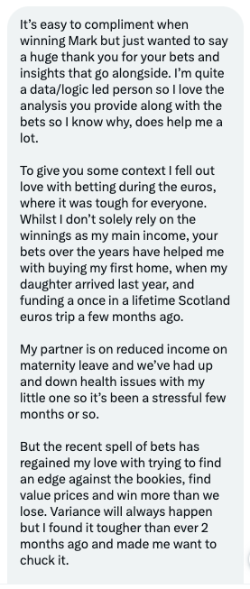 🎺 Some lovely feedback on the private service received over the weekend.