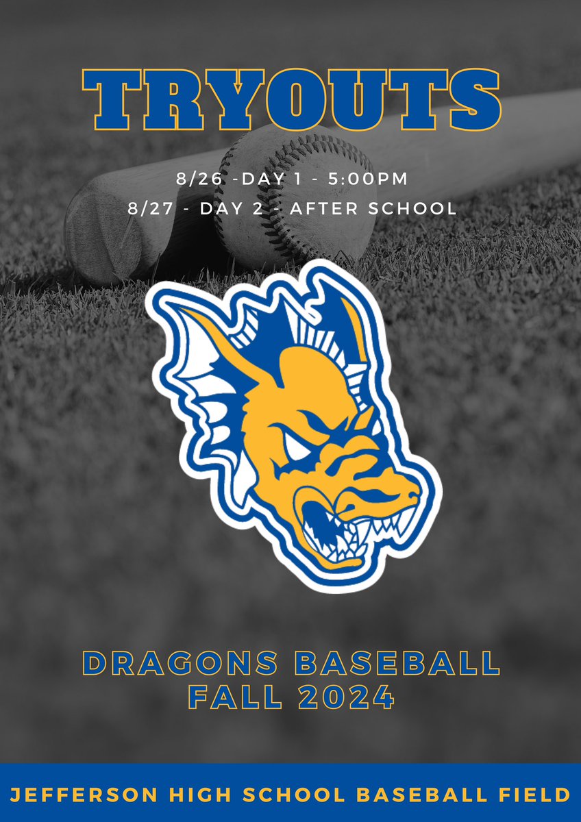 Fall tryouts will be Monday 8/26 at 5pm. Please report right after school on Day 2. Rosters announced on Wednesday 8/28. All students must be cleared through Home Campus. (fhsaahome.org/login) Any questions, please contact Coach Nunez. <a href="/813Preps/">813Preps</a> <a href="/tampajhs/">TampaJHS</a>  #dragons