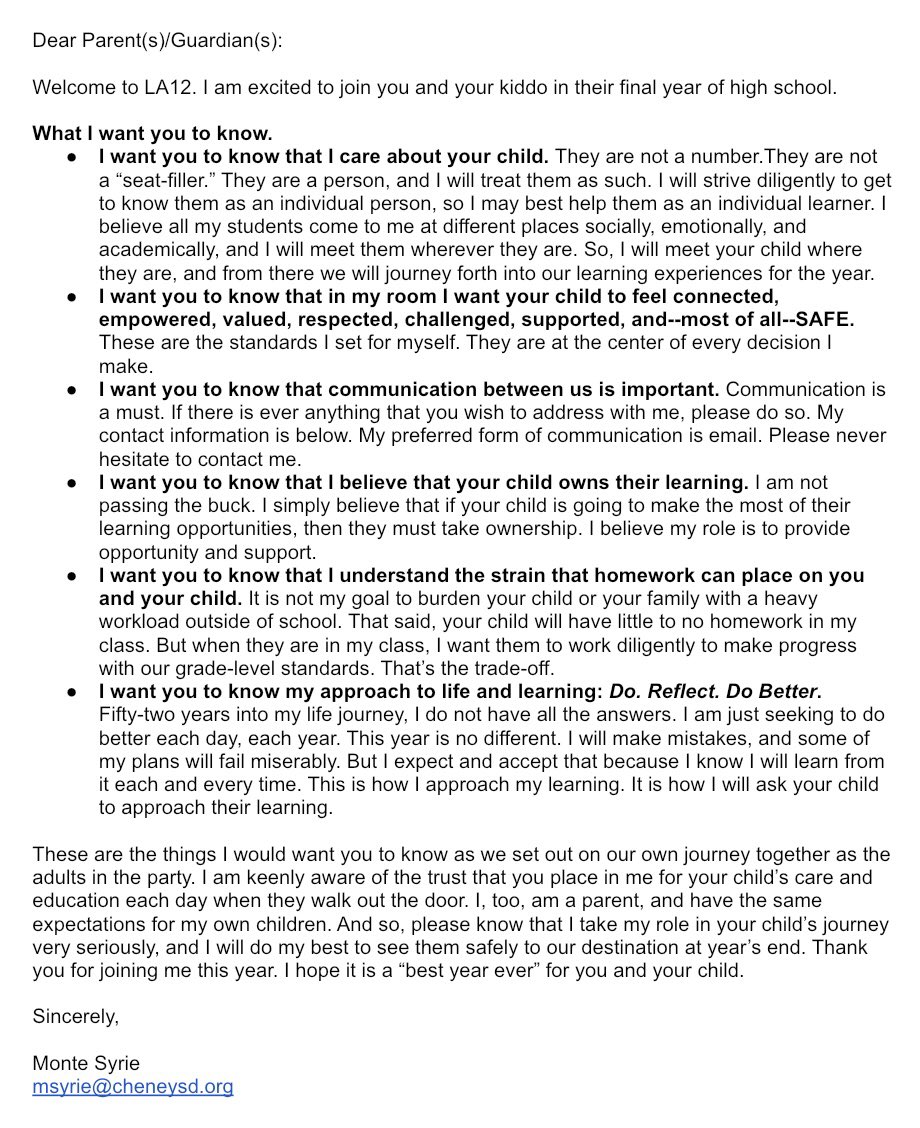 My parent letter for this year, using my “What-I-want-you-to-know”frame. 

Frames matter. 
#Project180
