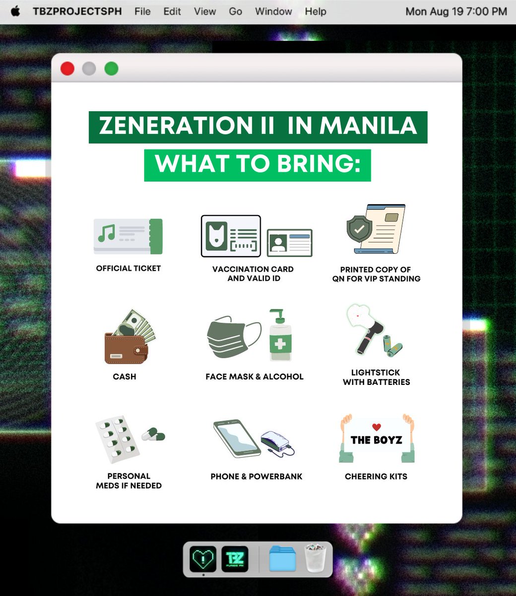 tbzprojectsph's tweet photo. [ZENERATION II IN MANILA] 💻
THE B GUIDE

Only 4 days left 'til D-day! 👀 Don't forget to bring these The B concert essentials to #ZENERATION2_MNL! 📢

#12L0V6R_EXE
#THEBOYZ #더보이즈 
#ZENERATION2 #제너레이션2 
#ManilaBoyzAreBack https://t.co/acp4S8HvKu