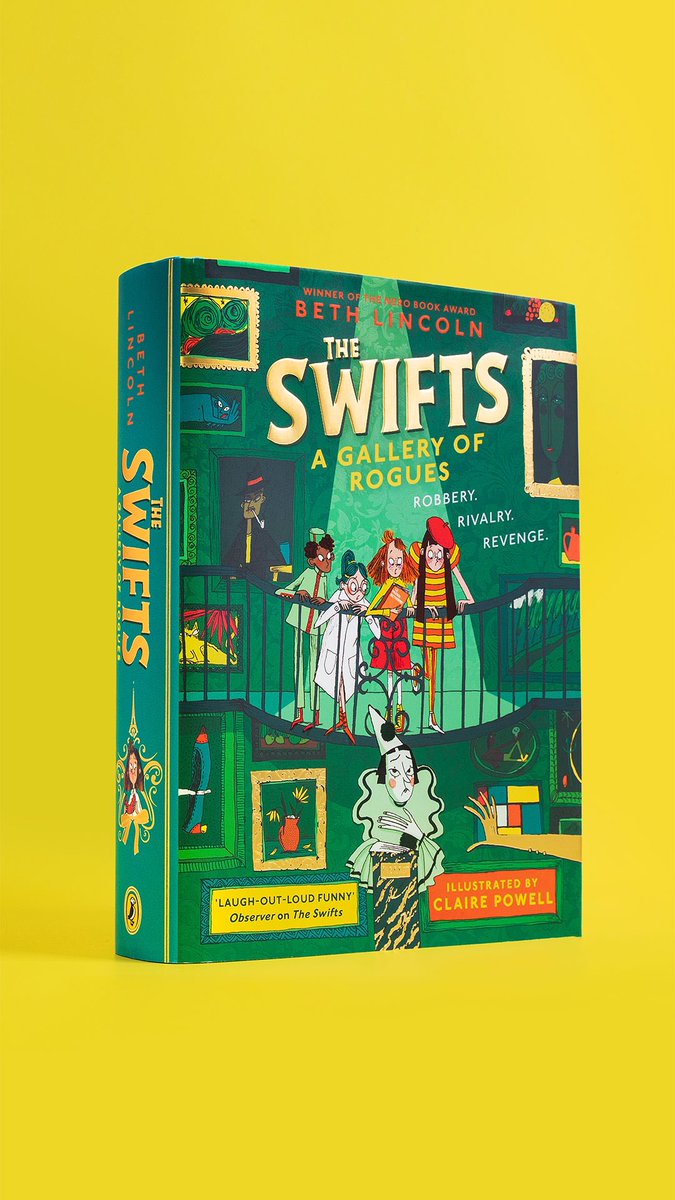 beth lincoln (updates only) (@bethatintervals) on Twitter photo THE SWIFTS: A GALLERY OF ROGUES is officially out today! Get yer copy now!! Illustrated by <a href="/misspowellpeeps/">Claire Powell</a> !!
There are at least three good jokes in this, I promise! THE SWIFTS: A GALLERY OF ROGUES is officially out today! Get yer copy now!! Illustrated by <a href="/misspowellpeeps/">Claire Powell</a> !!
There are at least three good jokes in this, I promise!