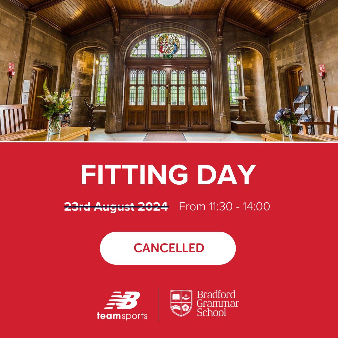 Event Update: Unfortunately, our sports kit fitting day on Friday 23 August has been cancelled. We apologise for any inconvenience.