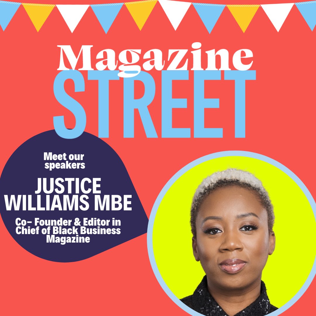  International Magazine Centre (@magazinecentre) on Twitter photo 26 Sept Edinburgh Meet Justice Williams MBE, Co-Founder and Editor-in-Chief of Black Business Magazine. Don't miss her speak at Magazine Street this year on Publishing PR and the Power of a Growth Mindset in Building a Magazine Brand. Get your tickets now! internationalmagazinecentre.com/magazine-stree… 26 Sept Edinburgh Meet Justice Williams MBE, Co-Founder and Editor-in-Chief of Black Business Magazine. Don't miss her speak at Magazine Street this year on Publishing PR and the Power of a Growth Mindset in Building a Magazine Brand. Get your tickets now! internationalmagazinecentre.com/magazine-stree…