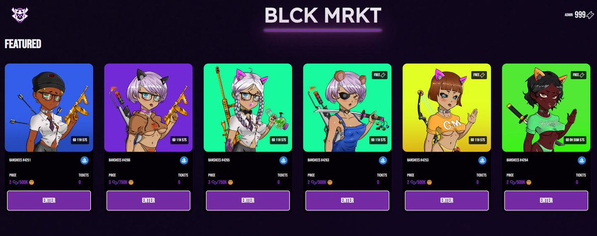 Nothing but 🅱️anshees grails as we celebrate 1 year of BLCKMRKT🎉

raffle.blckmrkt.io