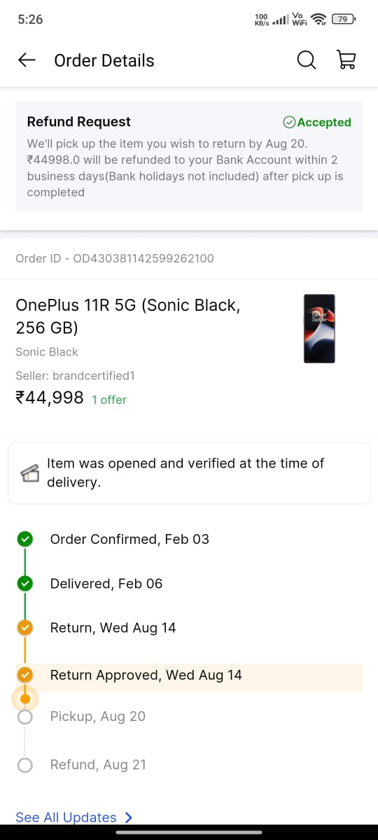Jignesh9433's tweet photo. I made a complaint on 30-07-2024 regarding Flipcard and flip card seller gave me one plus 11r refurb phone but canceled my complaint without giving any solution yet.Does flipcard only care about the seller or what???There is no loyalty to the customer. https://t.co/0Bo1MWF1FL