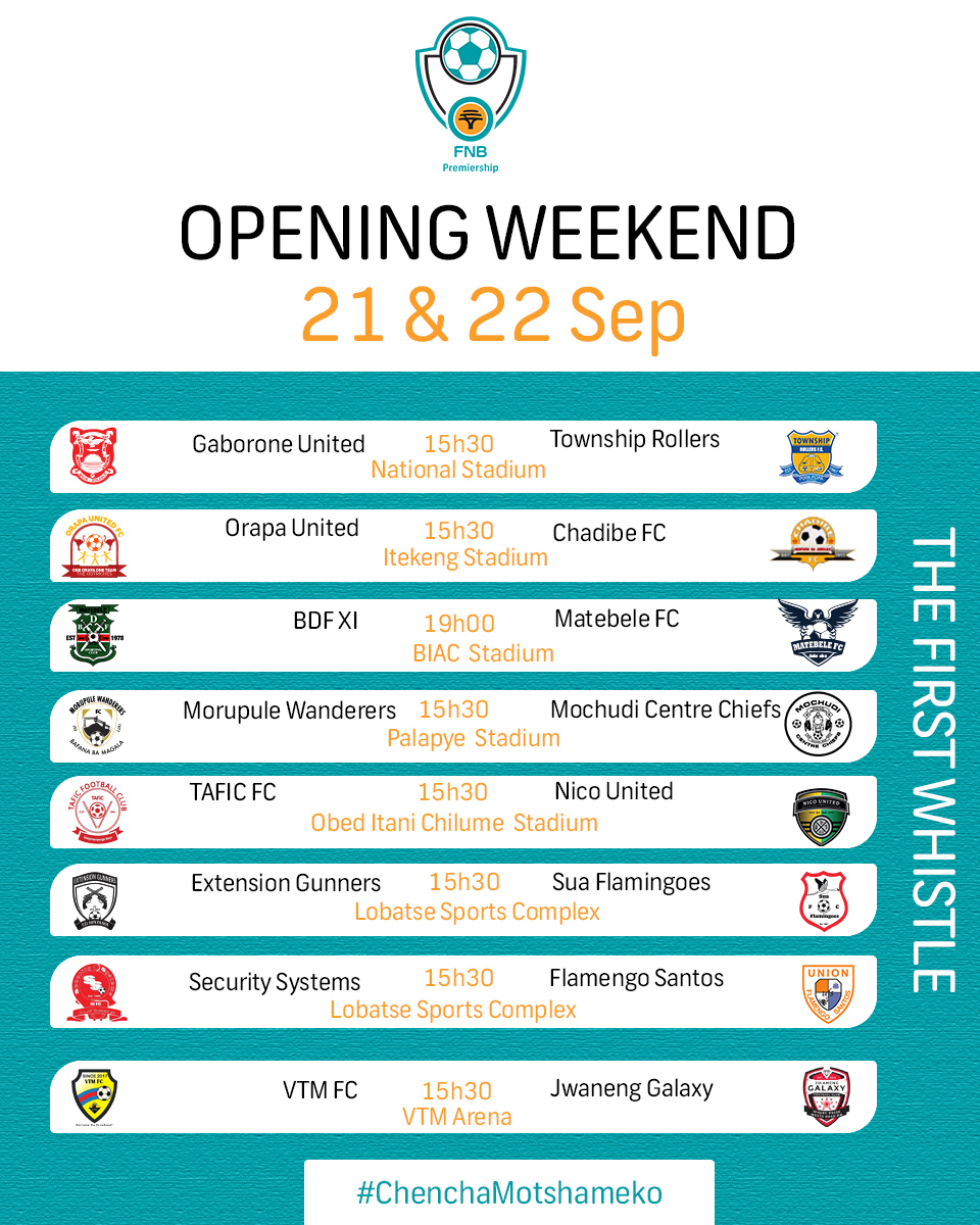 FNB PREMIERSHIP KICKS OFF WITH GABORONE DERBY!
The Botswana Premier League has just announced FNB Premiership fixtures, and what a thrilling start we have in store! Moya - Goleele and Mapalastina will clash in the highly anticipated first match of the 2024/25 season.