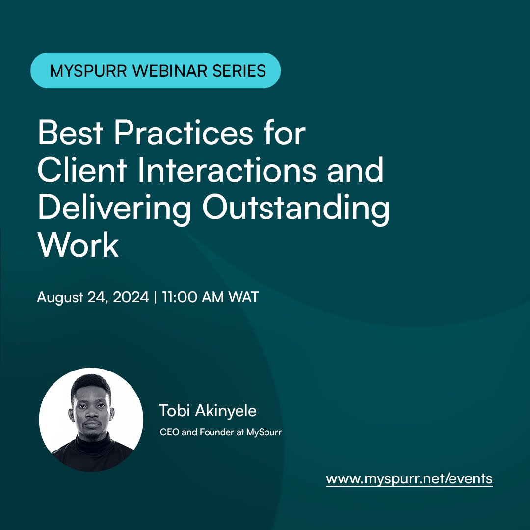 usemyspurr's tweet photo. Join us this weekend as  we learn about best practices for client interactions and delivering outstanding work.

Register for free

https://t.co/XNDfcYkwT8 https://t.co/SWIdBWGt26