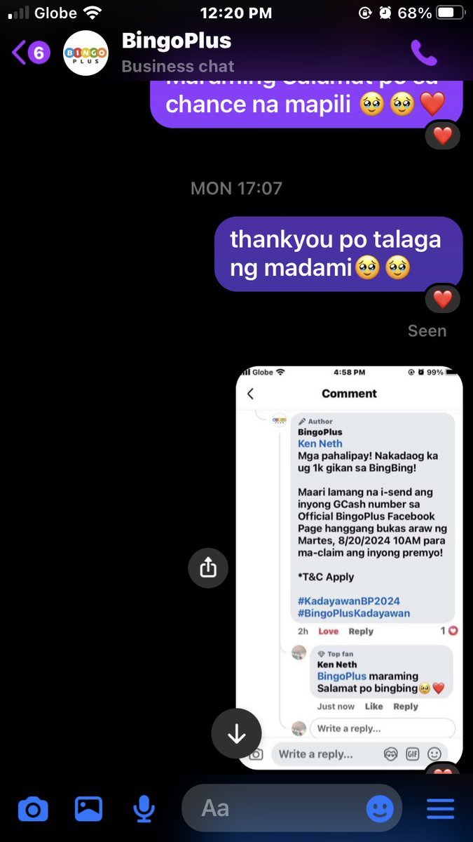 Gregorio_caliao's tweet photo. @Bingoplusph @ms_red16 @winwinlucky19 @ReyJeason @jadogenio @ky918361 @augustokitaah Sana mapansin mona message ko sa Facebook bingbing halos lunes papo ako nag send ng details bingbing kailangan korin po kasi boss bingbing sana maseeen mona po😭😭😭😭 @Bingoplusph https://t.co/uX9Q4zVMW3