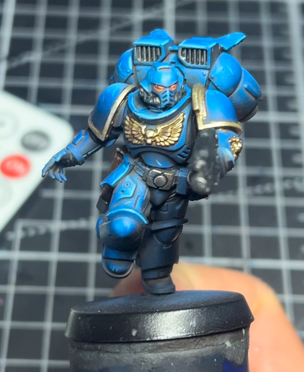 _M0rey_'s tweet photo. @warhammer Slowly working on a squad of jump pack intercessors. https://t.co/r9Vwt8FDPz