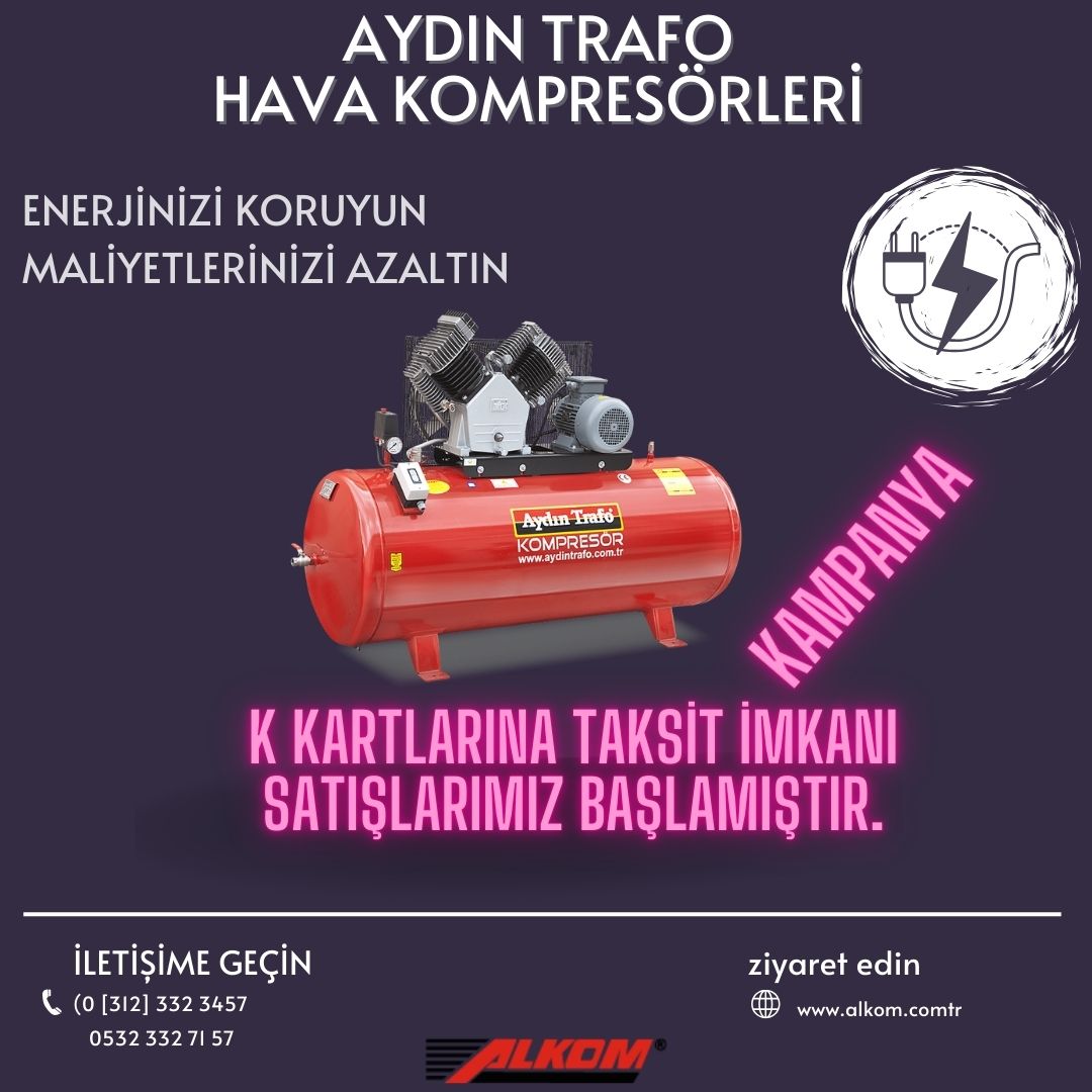 Aydın Trafo Pistonlu kompresörler, 
Kampanyalarımız Sizlere %100 yerli üretim Olan ürünlerimiz Cazip Fiyatlara sunmaktayız.
Finansal Kolaylıklar
Taksitli Ödeme Seçenekleri
 işletmeye WhatsAp mesaj gönderin. 
wa.me/message/FNYHX7… 
#pistonlukompresör #kampanya #fypシviral