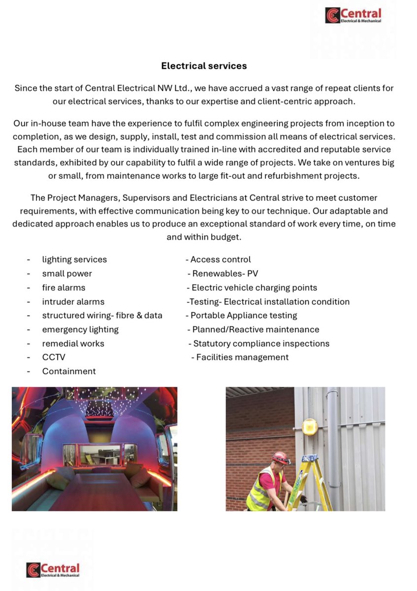 celectrical's tweet photo. Take a look at the range of mechanical and electrical services we offer!
0161 834 4080
Info@celectrical.com
https://t.co/HprgVCWGVN
#callouts #bookings #enquiries https://t.co/zy4ZbICZk3