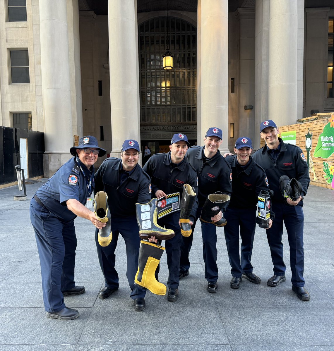 Toronto_Fire's tweet photo. TODAY: Toronto firefighters supporting @MD_Canada with the help of our gracious community to #FillTheBoot Outside Union Station from 7-9am - Since 1954 #TOhistory #Toronto https://t.co/3qHhMs3gJj