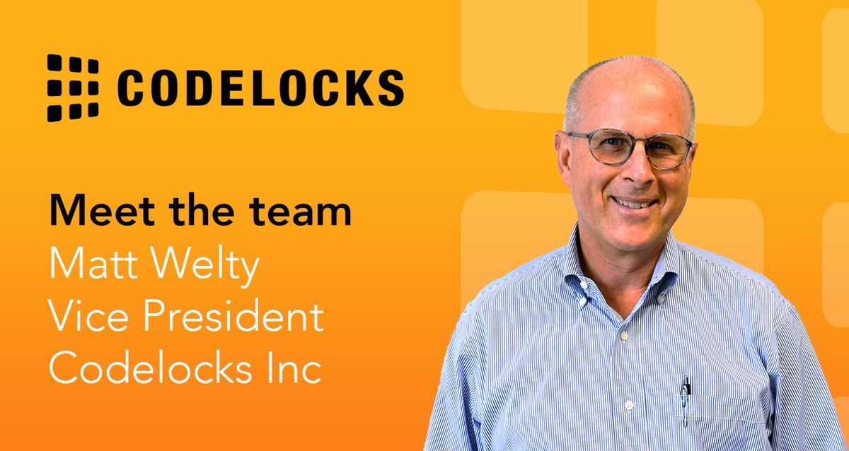 Codelocks's tweet image. Introducing Matt Welty, the Vice President for Codelocks Americas. Discover more about Matt’s journey and what excites him about the future of access control in our latest blog post 👉  codelocks.biz/4demsit 
#OneTeam #MeetTheTeam #Codelocks
