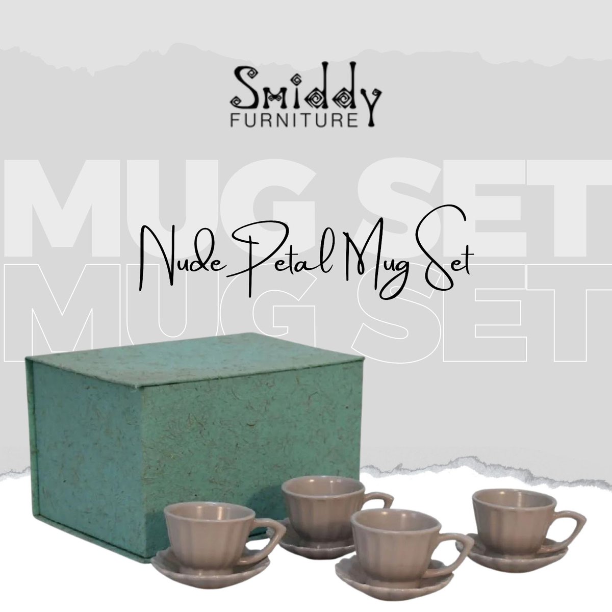SmiddyFurniture's tweet image. Elevate your coffee moments with the Nude Petal Mug Set of 4, combining elegance and charm for your favorite beverages. ☕🌸
.
Shop now: smiddyfurniture.com/collections/dr… 
.
#mugset