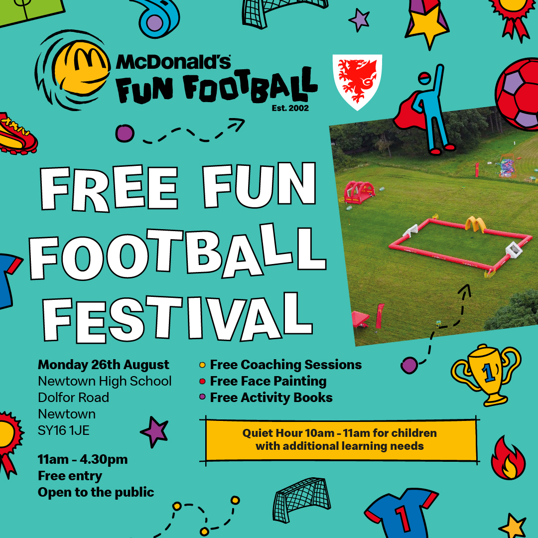 FA WALES (@fawales) on Twitter photo ⭐️⚽️ Penwythnos yma!
Come & join us for free fun football activities for the family at the FAW’s <a href="/FunFootballUK/">McDonald’s Fun Football</a> festivals across August Bank Holiday weekend! 🙌
#TogetherStronger ⭐️⚽️ Penwythnos yma!
Come & join us for free fun football activities for the family at the FAW’s <a href="/FunFootballUK/">McDonald’s Fun Football</a> festivals across August Bank Holiday weekend! 🙌
#TogetherStronger