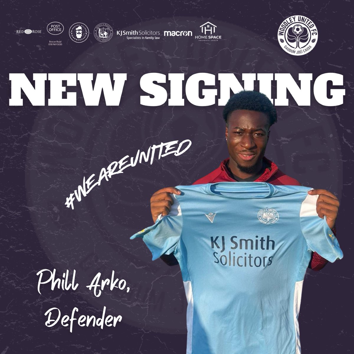 WoodleyUtdFC's tweet photo. Welcome to Woodley Phill Arko! ✍🏻

Jordan signs Phill to help solidify Woodley's defence for the 24/25 season.

We look forward to seeing him in action! ⚽️

#WeAreUnited https://t.co/hNxbU55vgd