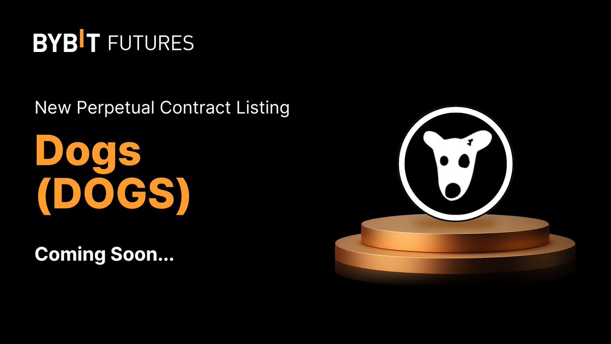 Bybit (@bybit_official) on Twitter photo 🚀 $DOGS is coming soon to the #BybitContracts trading platform with <a href="/realDogsHouse/">Dogs Community 🦴</a>!
Stay tuned for more updates.
#BybitContracts #BybitTrading 🚀 $DOGS is coming soon to the #BybitContracts trading platform with <a href="/realDogsHouse/">Dogs Community 🦴</a>!
Stay tuned for more updates.
#BybitContracts #BybitTrading