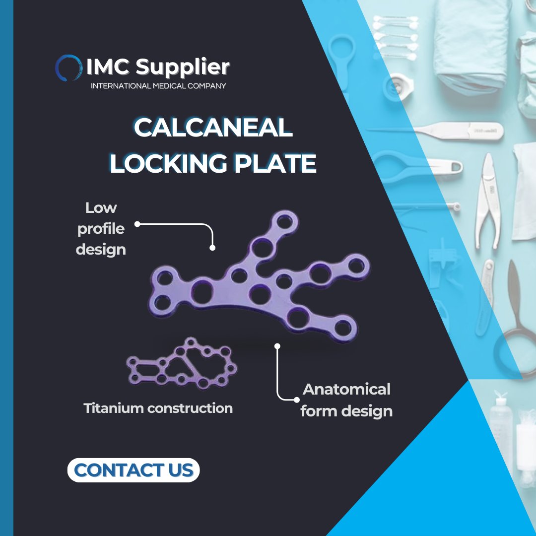 ImcSupplier's tweet image. Our claw-style Calcaneal Locking Plate is the perfect choice for challenging calcaneus fractures.

Contact us today to learn more! 🤳 zurl.co/vsMc 

#OrthopedicInnovation #SurgicalExcellence #TitaniumImplants #AdvancedOrthopedics #IMCSupplier