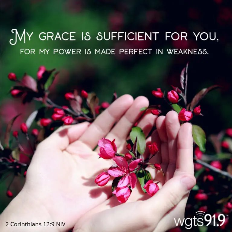 “My grace is Sufficient for you,  for my power is made perfect in weakness”