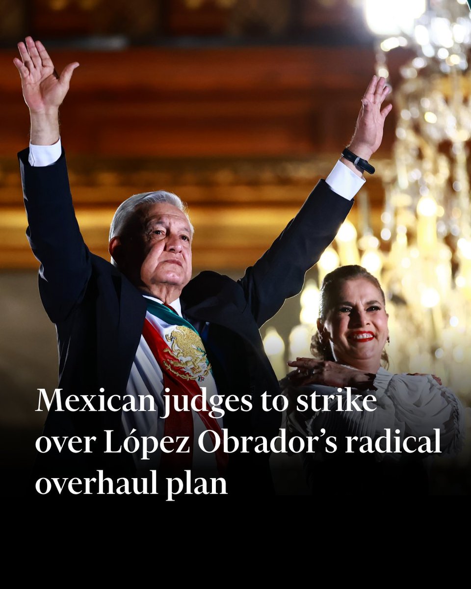 Mexico’s leftist president is pushing to completely reshape the judiciary in his final weeks in office, replacing all federal judges, including those on the supreme court. It is an overhaul that threatens judicial independence on.ft.com/4dvoI4P