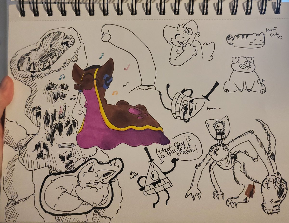 _Sillymoo_'s tweet photo. A page full of doodles to enjoy >:3 more art to come my frens

#art #furryart #pokemonart #Doodles #smallartist #commissionopen https://t.co/gE7aWDPB7w