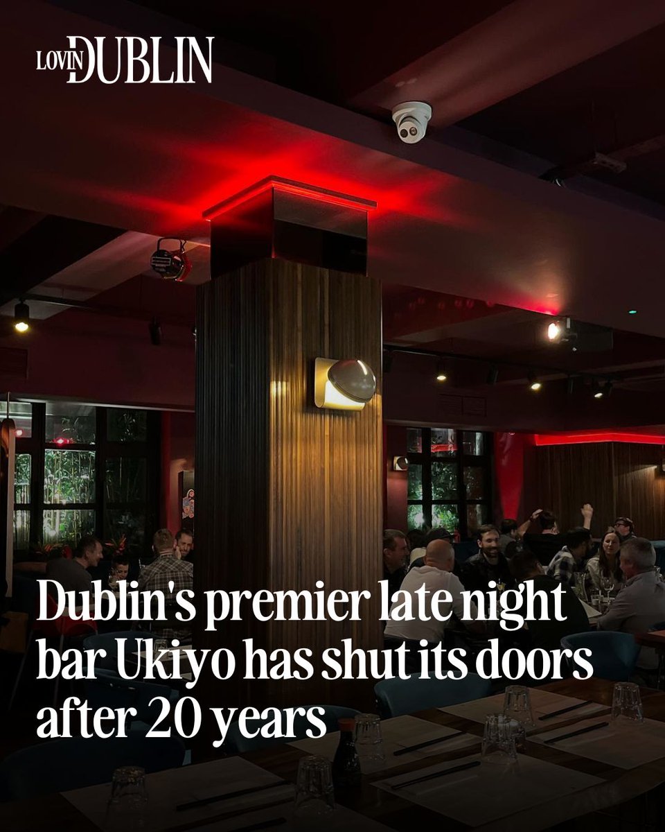 More sad news in a dreary week for hospitality in the city, the news that Ukiyo on the corner of Exchequer Street has unfortunately closed after 20 years. 

Serving incredible Japanese food and imaginative cocktails, the late-night bar was one of the few spots that hosted