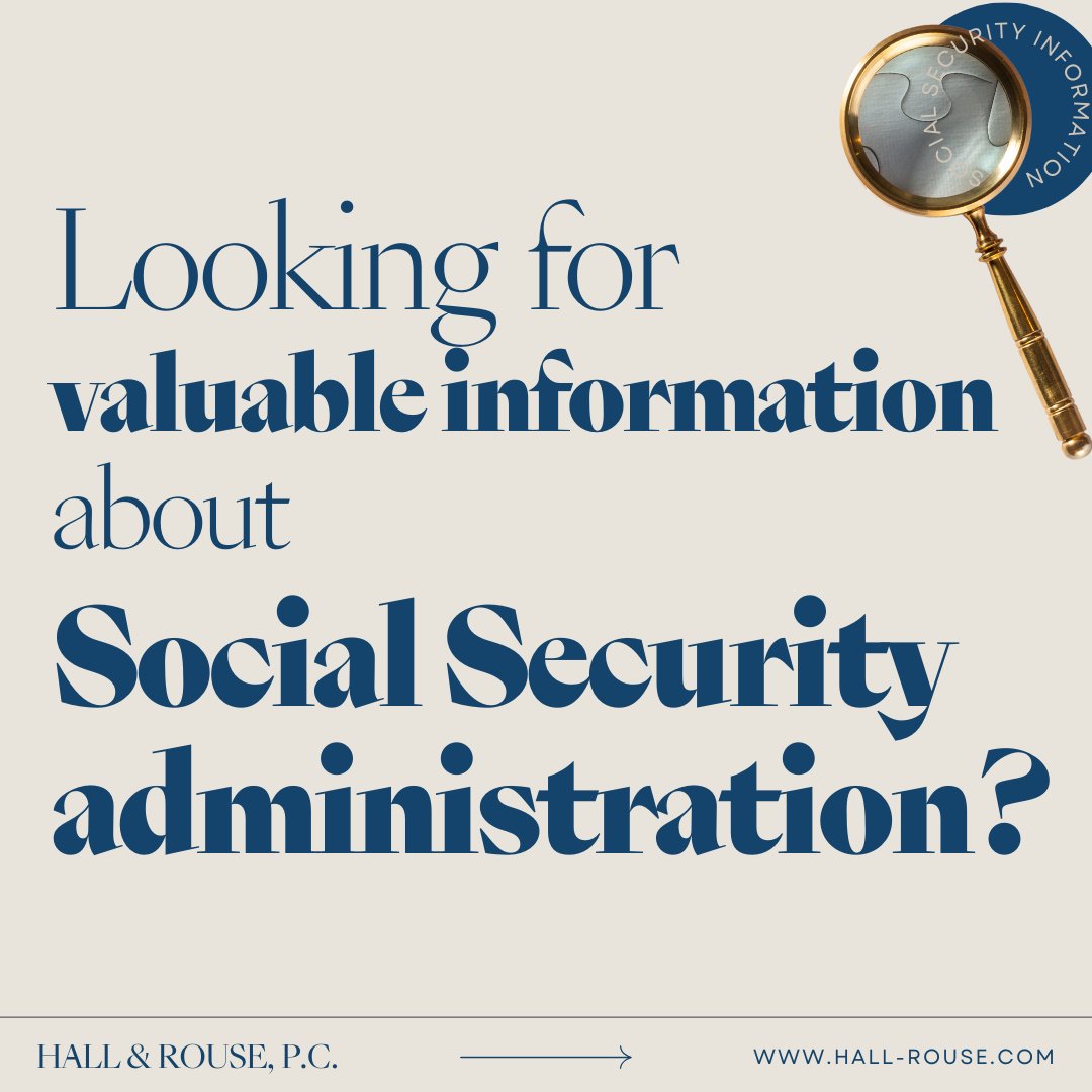 HallRouseLaw's tweet photo. 💻Online platforms where you can find valuable information about Social Security administration.
#socialsecurity #socialsecurityadministration #socialsecurityinfo #ssa #socialsecuritybenefits #disabilitylaw #hallrouse https://t.co/AdwjErnULK